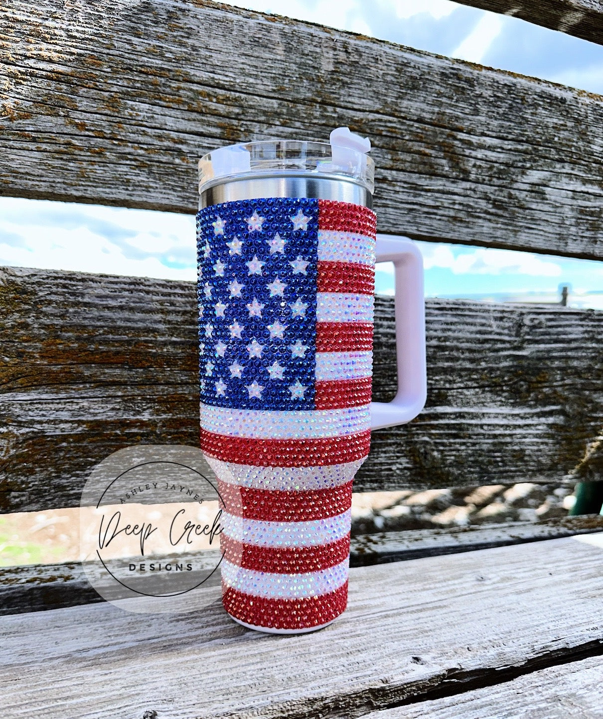 40oz American Flag Tumbler